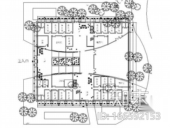 [课程设计]某六层办公楼建筑方案图cad施工图下载【ID:166592153】