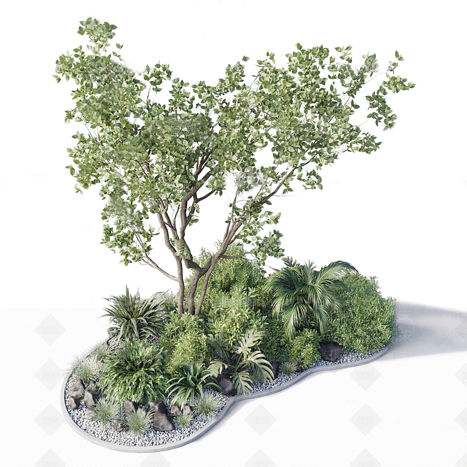 花坛3D模型下载【ID:1116061856】