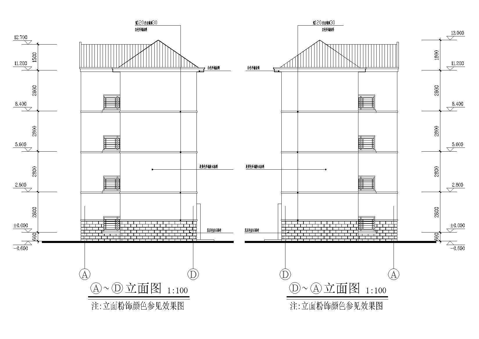 [山西]某部队宿舍楼建筑施工图cad施工图下载【ID:165156121】