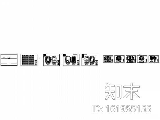 酒店沙比利标准单人间装修图（含效果）cad施工图下载【ID:161985155】