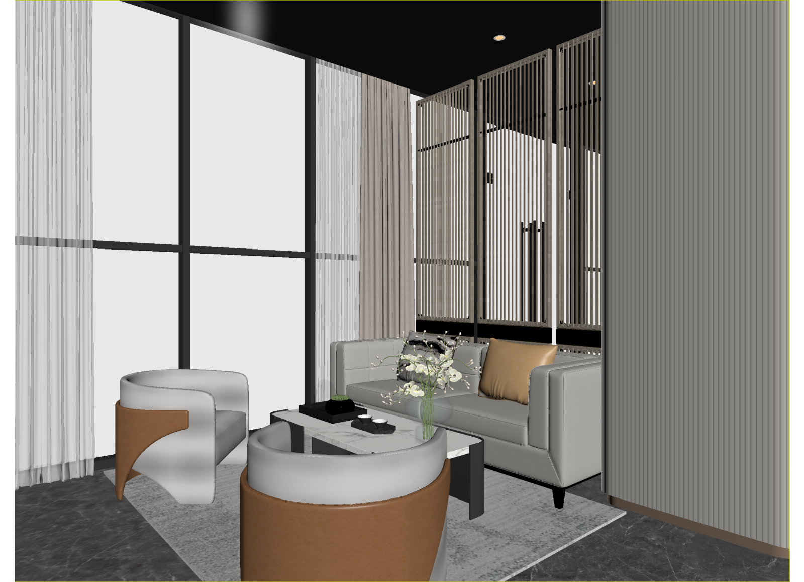 现代酒店客房3D模型下载【ID:1215101412】