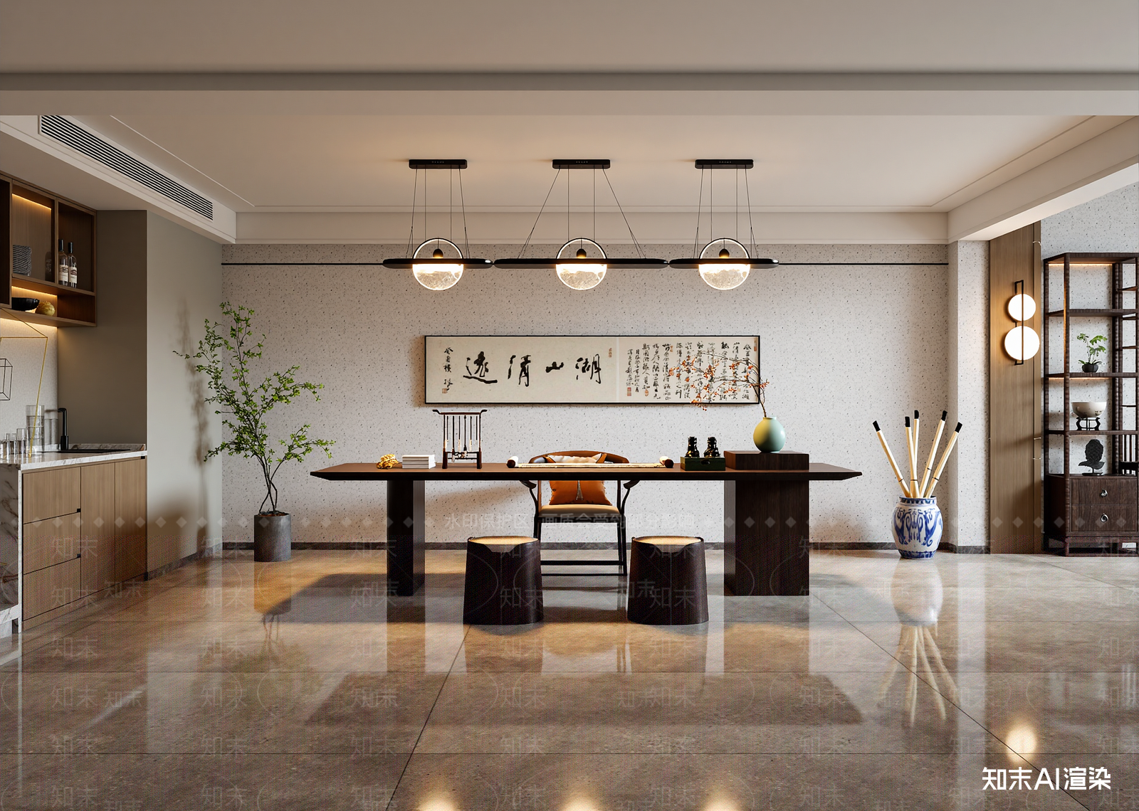 新中式茶馆3D模型下载【ID:1215141705】