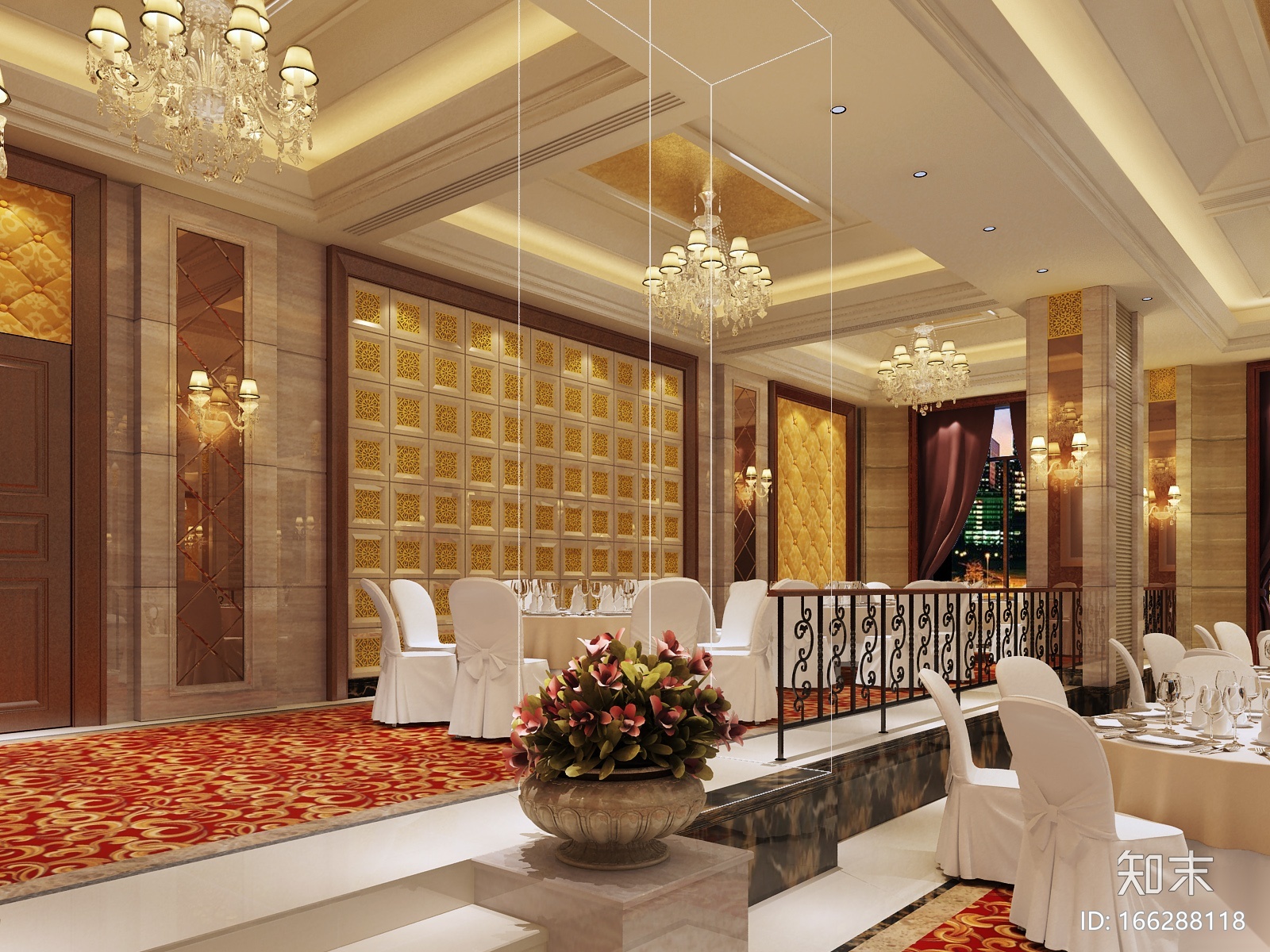 现代大型酒店整套设计施工图（附效果图+材料表）施工图下载【ID:166288118】