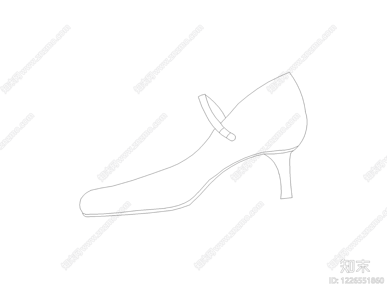 鞋子cad施工图下载【ID:1226551860】