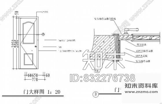 实木门详图cad施工图下载【ID:832276738】