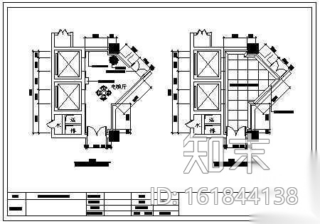某电信办公门厅装饰施工图cad施工图下载【ID:161844138】