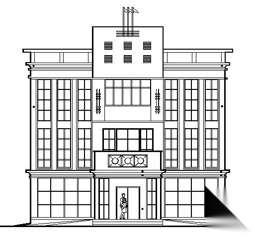 某三层办公楼建筑设计施工图施工图下载【ID:151402194】