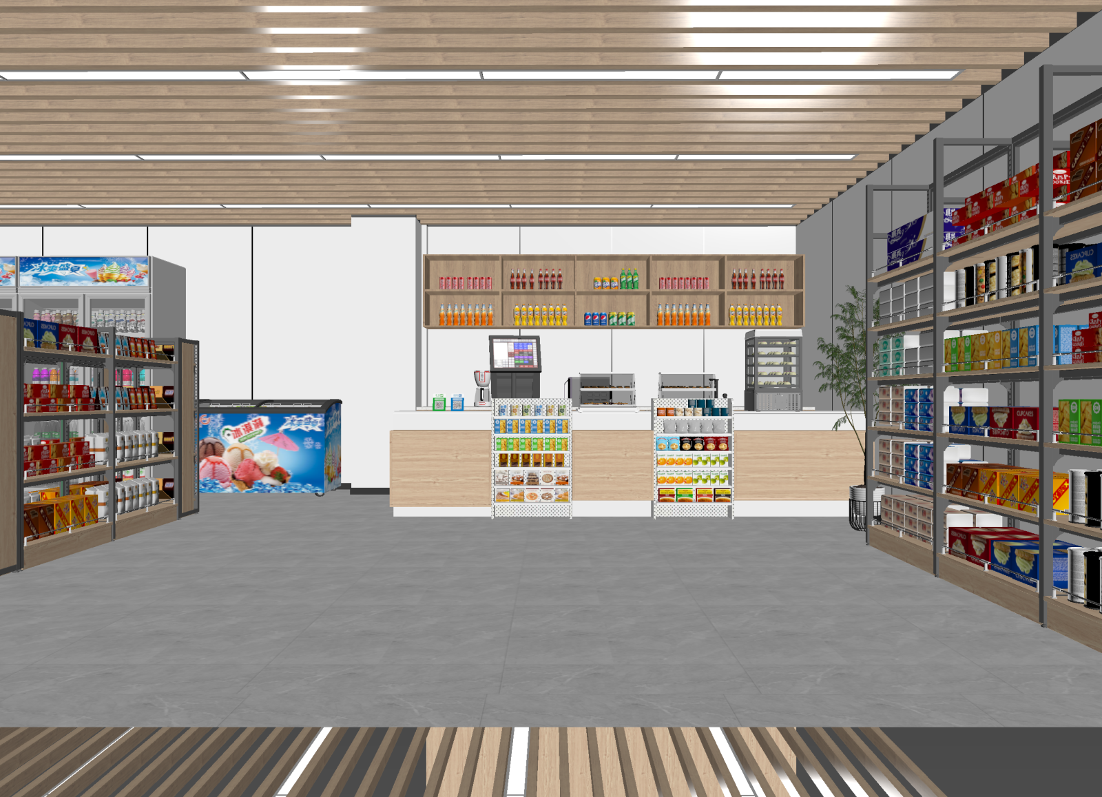 现代便利店3D模型下载【ID:1215023410】