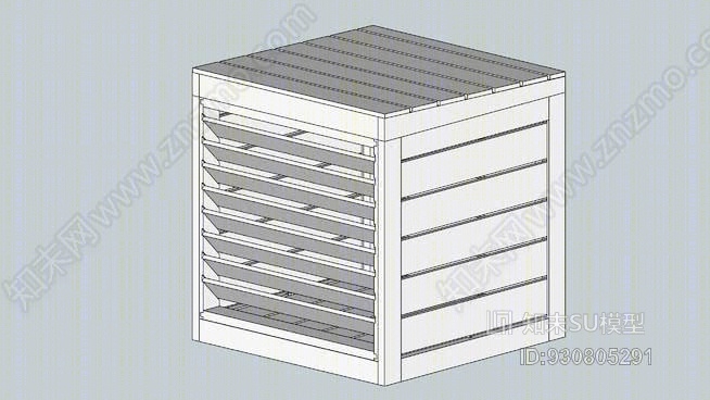 百叶窗式堆肥箱SU模型下载【ID:930805291】