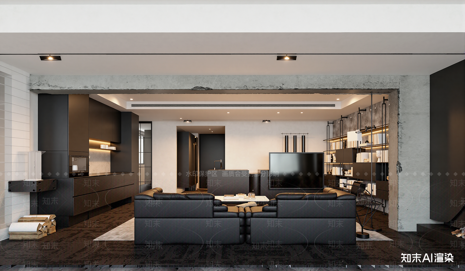 现代客餐厅3D模型下载【ID:1221995287】