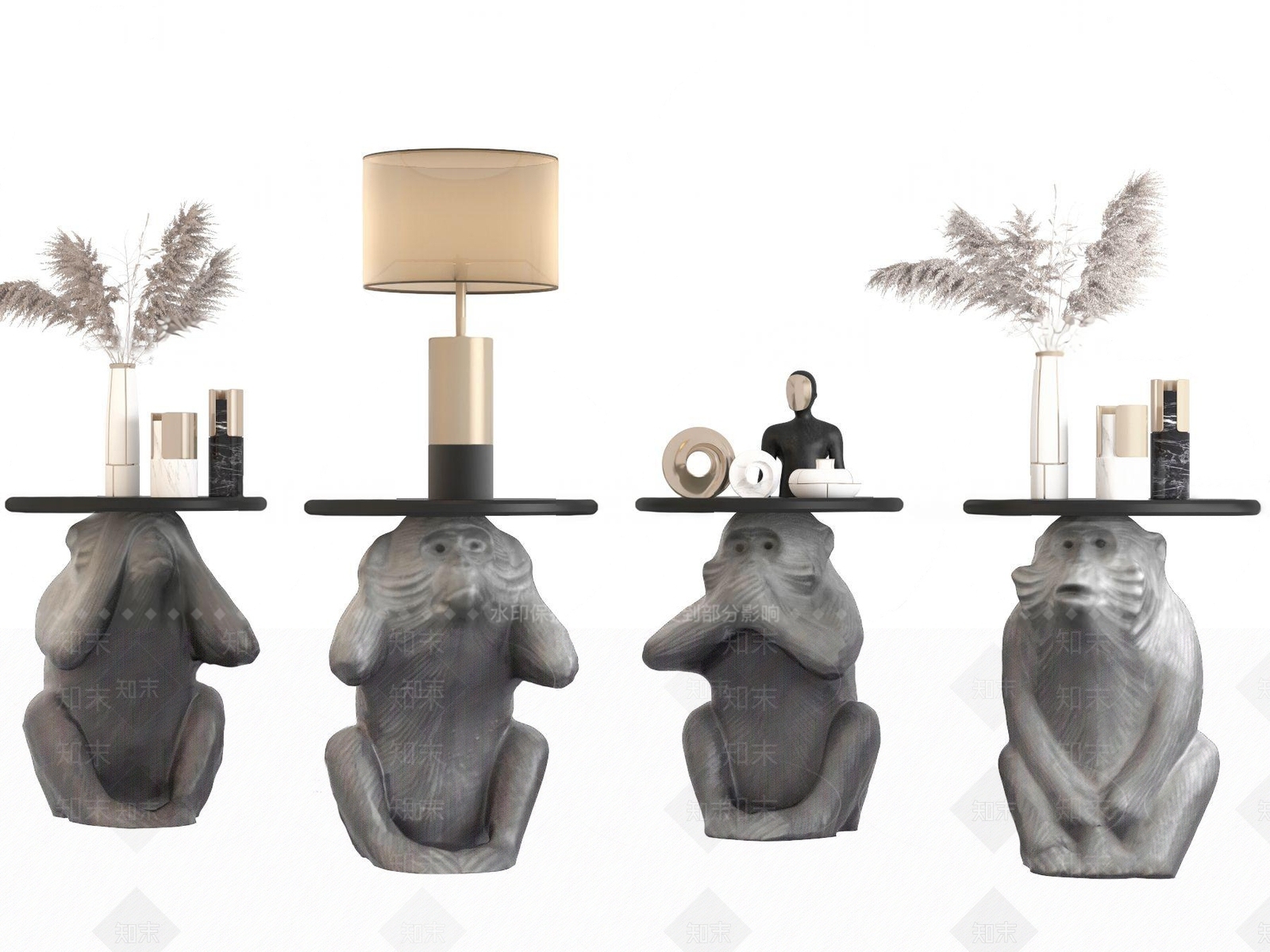 现代角几边几3D模型下载【ID:1100528464】