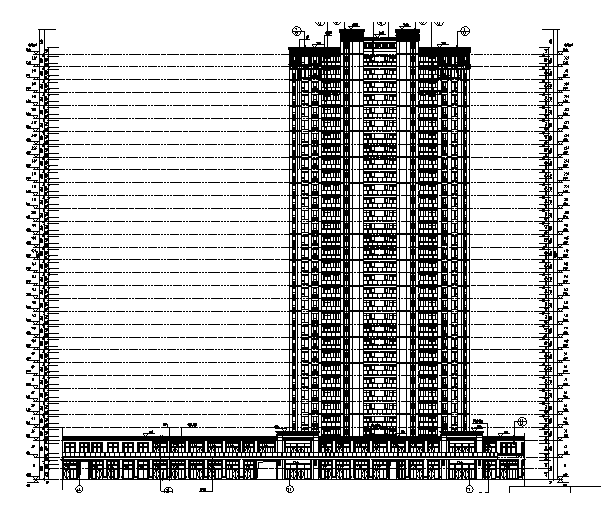 [河北]多栋楼超高层住宅及商业建筑施工图（含全专业）施工图下载【ID:149775114】