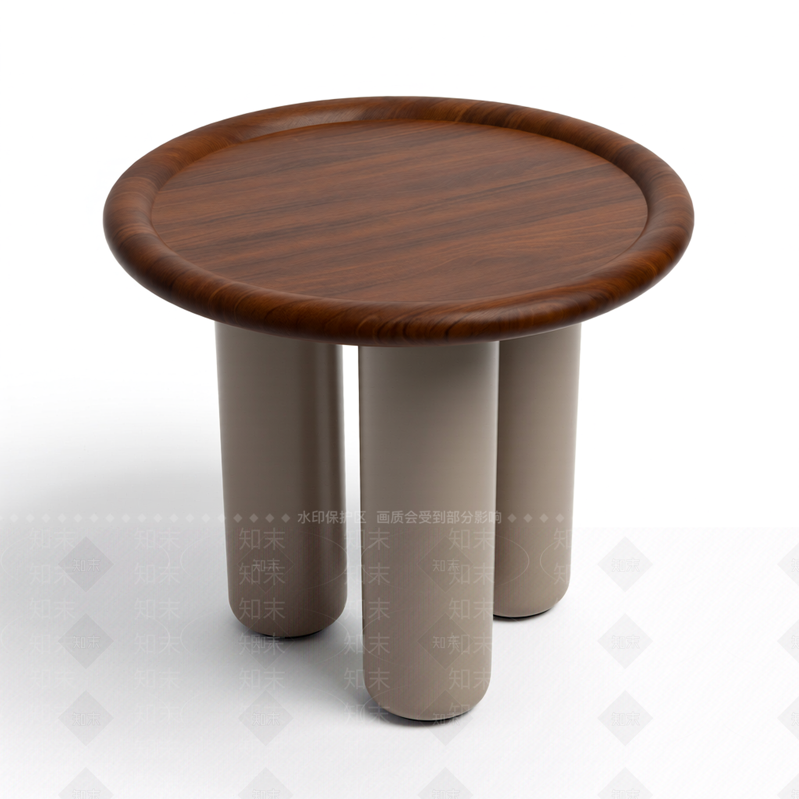 圆形木面小桌3D模型下载【ID:1206199307】