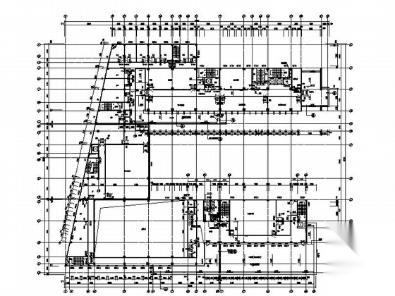 [广东]九层现代风格文化宫建筑施工图cad施工图下载【ID:166331183】