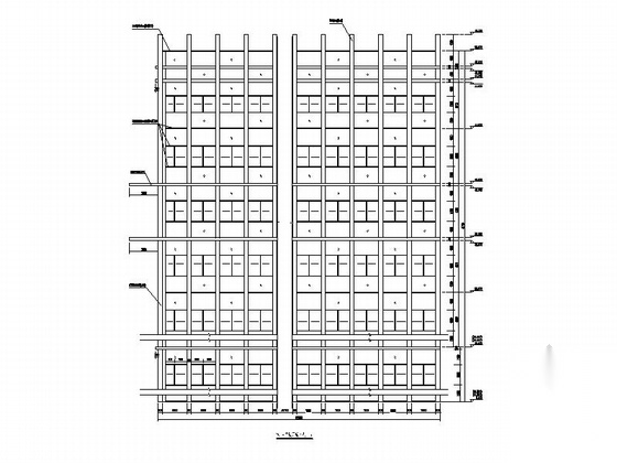 [广东]九层现代风格文化宫建筑施工图cad施工图下载【ID:166331183】