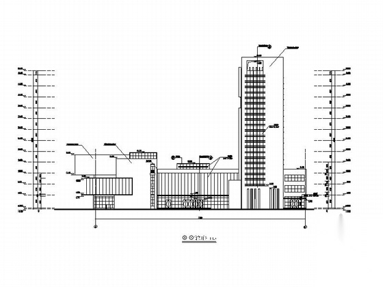 [广东]九层现代风格文化宫建筑施工图cad施工图下载【ID:166331183】