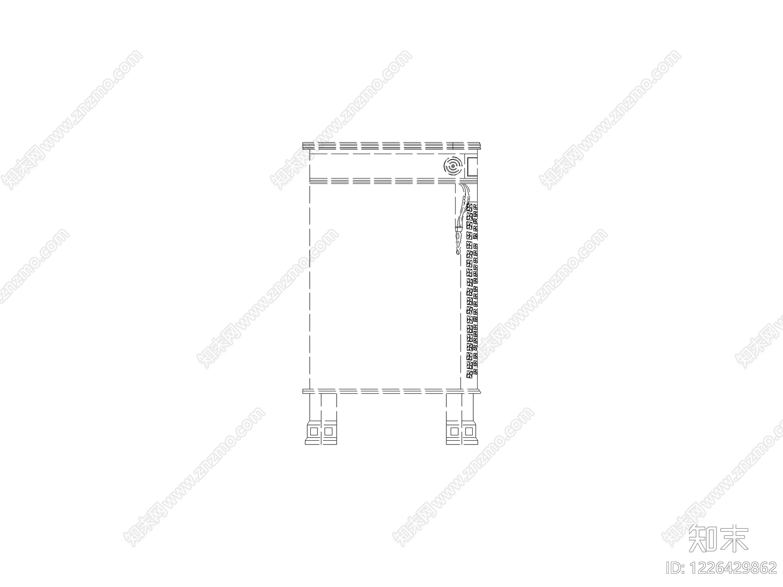 背景墙cad施工图下载【ID:1226429862】