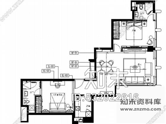 施工图浙江简欧轻奢商务酒店贵宾客房室内施工图含效果图cad施工图下载【ID:532022616】