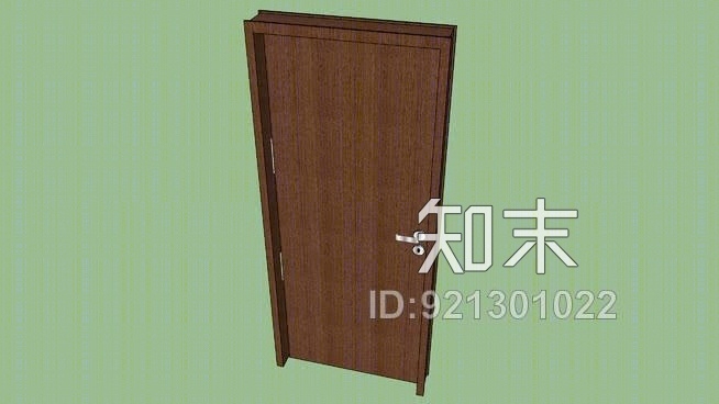 门和门框的木手柄SU模型下载【ID:921301022】