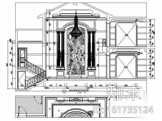 [湖南]精品奢华欧式双层别墅CAD设计装修图（含效果）cad施工图下载【ID:161735124】