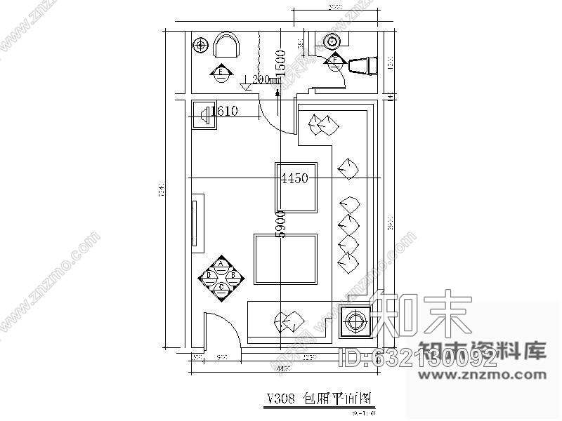 施工图酒吧包间装修图6cad施工图下载【ID:632130092】