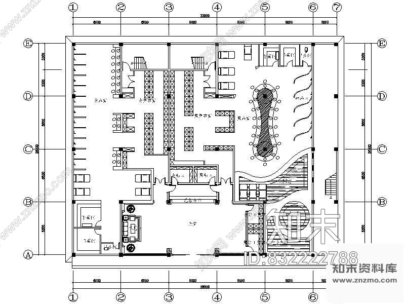 图块/节点某洗浴中心装修平面图cad施工图下载【ID:832222788】