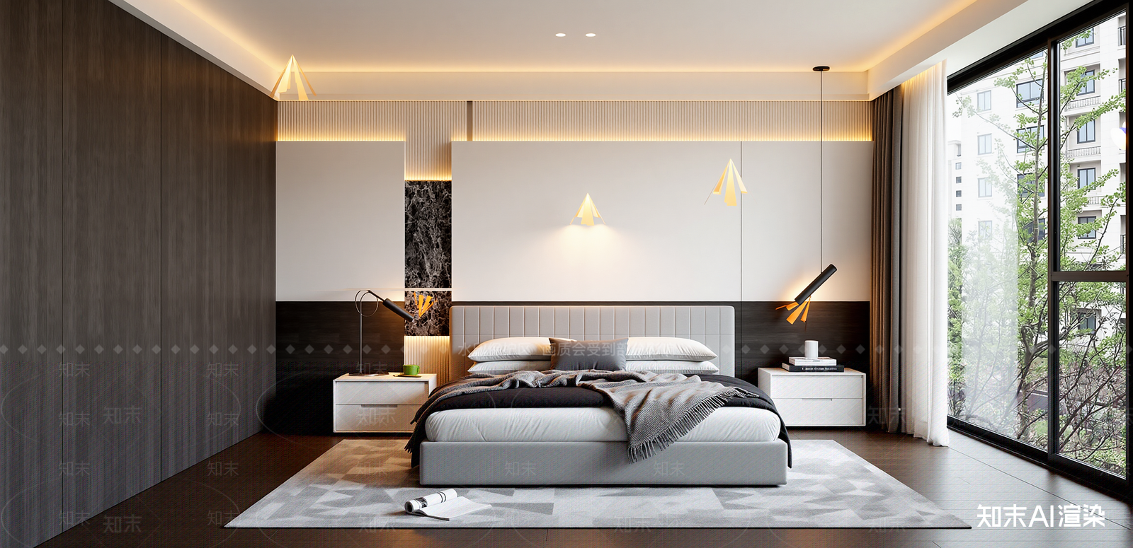 现代家居卧室SU模型下载【ID:1216033577】