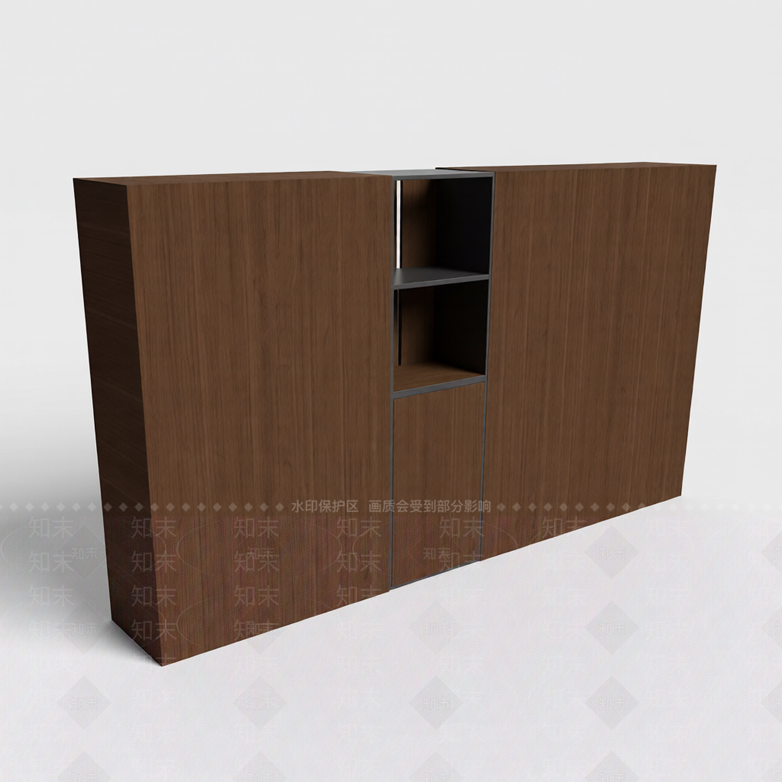 木质书架组合3D模型下载【ID:1206194294】