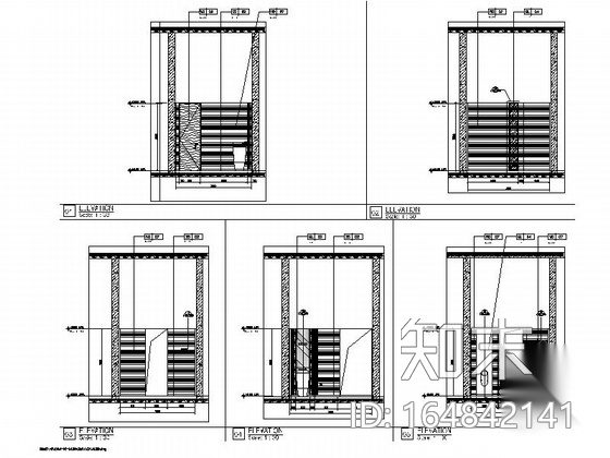 [上海]市中心大厦现代风格多功能宴会中心室内装修施工图施工图下载【ID:164842141】