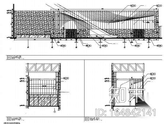 [上海]市中心大厦现代风格多功能宴会中心室内装修施工图施工图下载【ID:164842141】