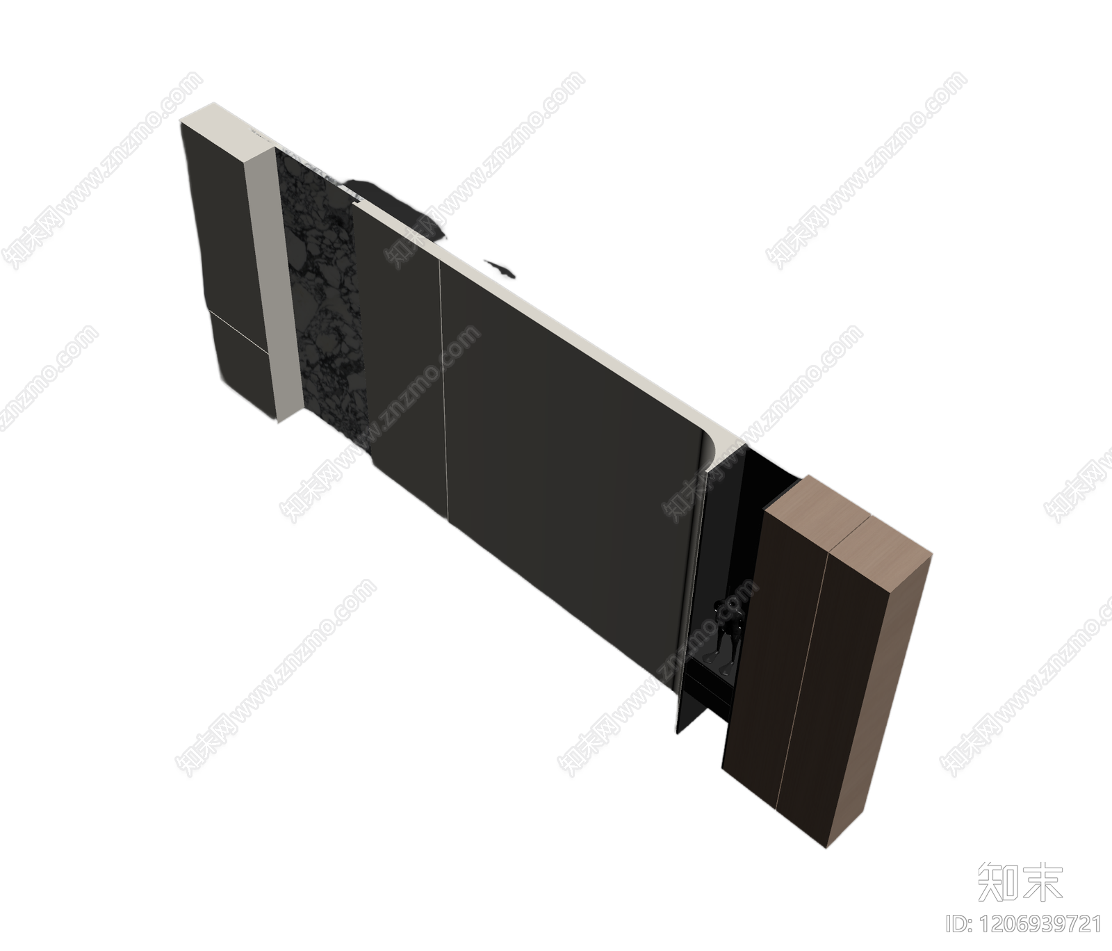 电视墙装饰组合体3D模型下载【ID:1206939721】
