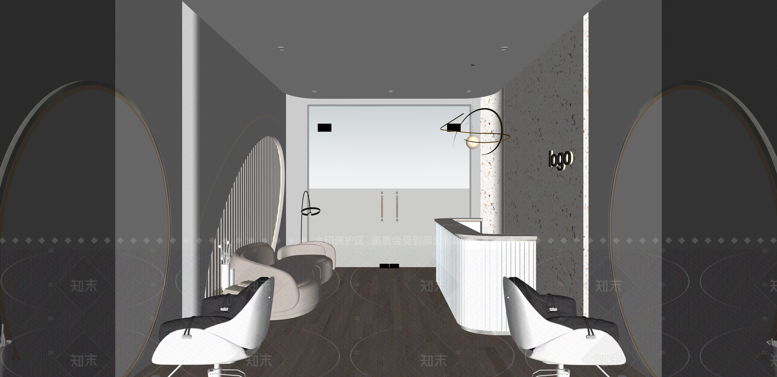 现代酒店大堂SU模型下载【ID:1215204893】