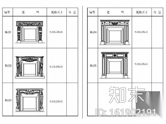 豪华欧式线条柱cad施工图下载【ID:161902191】