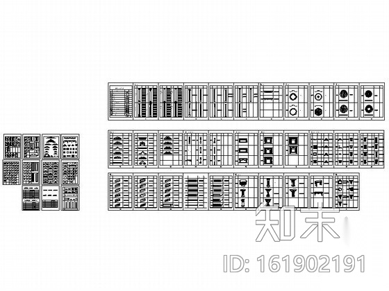 豪华欧式线条柱cad施工图下载【ID:161902191】