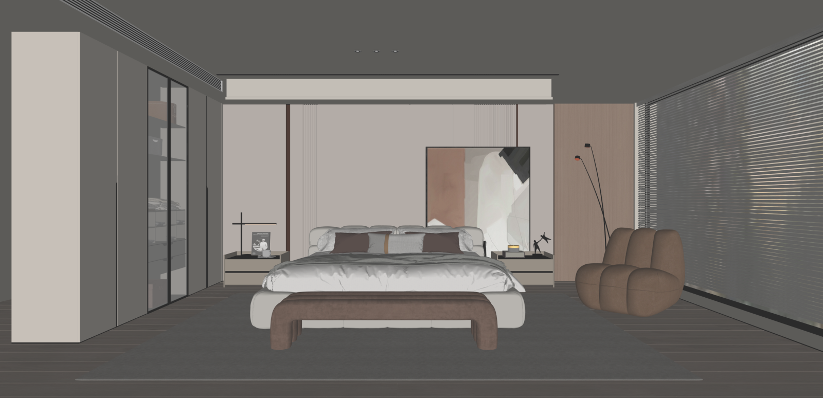 现代家居卧室SU模型下载【ID:1216031112】