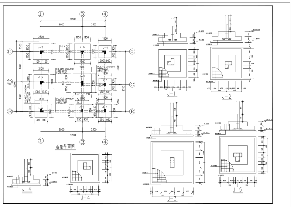 半框架半砖混结构三层独栋别墅建筑设计方案（包含CAD）施工图下载【ID:149870154】