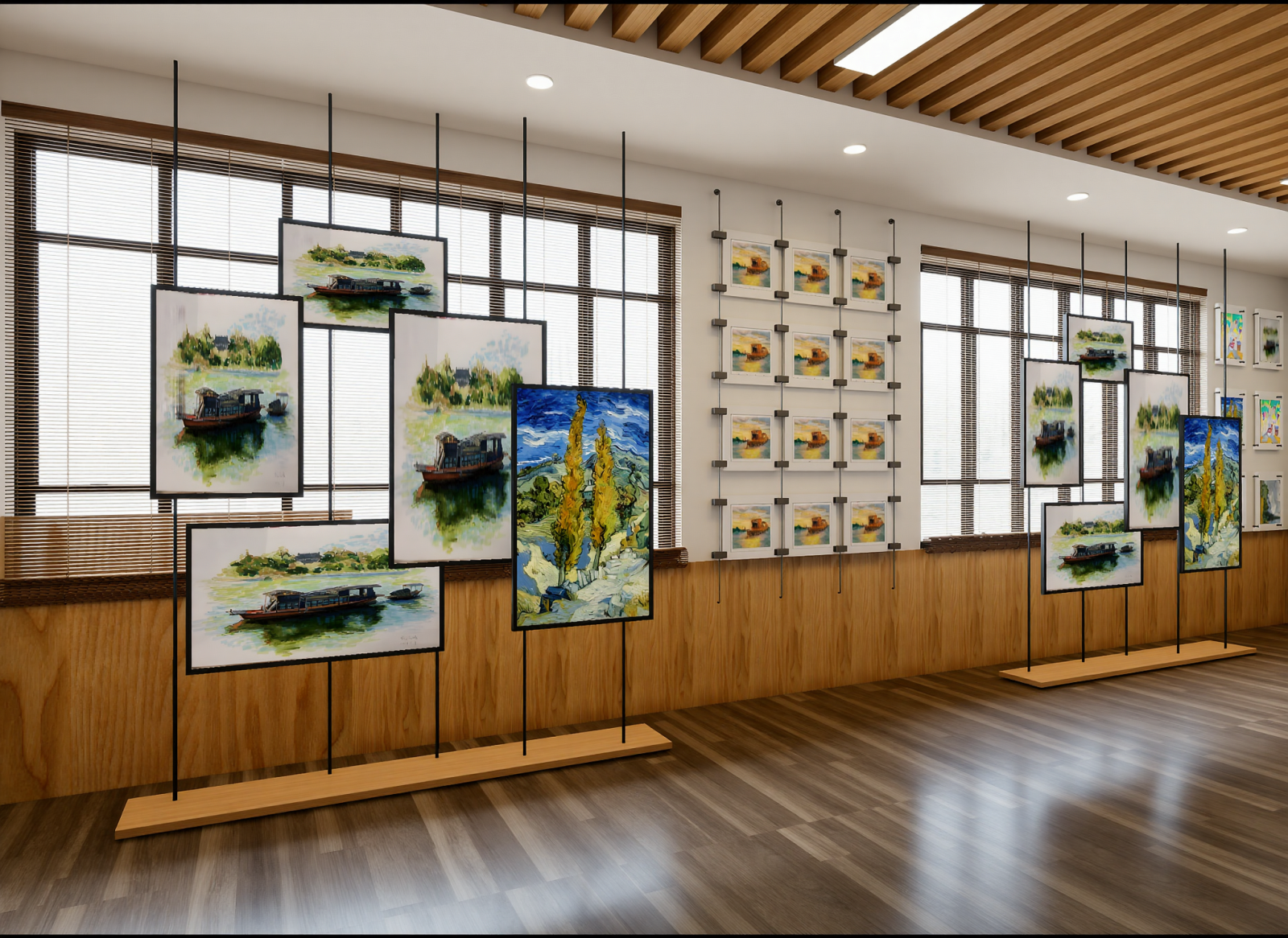 中式艺术展厅3D模型下载【ID:1214679029】