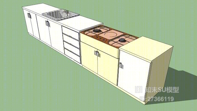 厨房台面SU模型下载【ID:117880785】