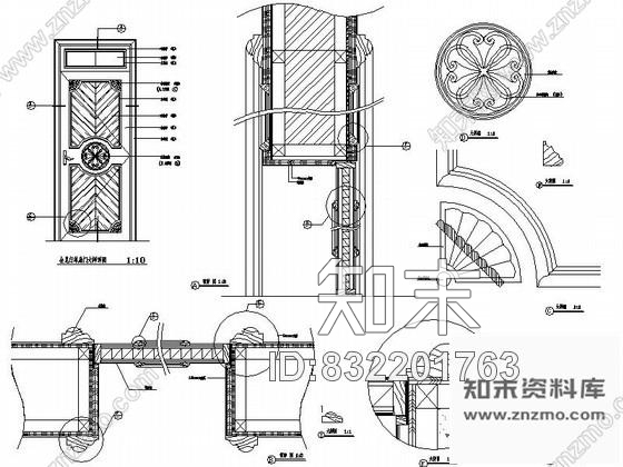 图块/节点会见厅单扇门大样详图cad施工图下载【ID:832201763】