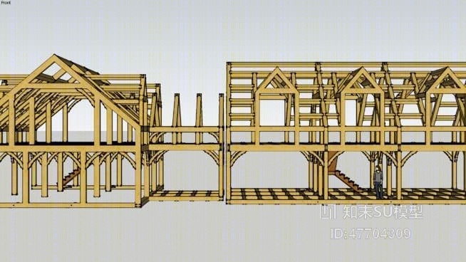 艺术风格建筑SU模型下载【ID:47704309】