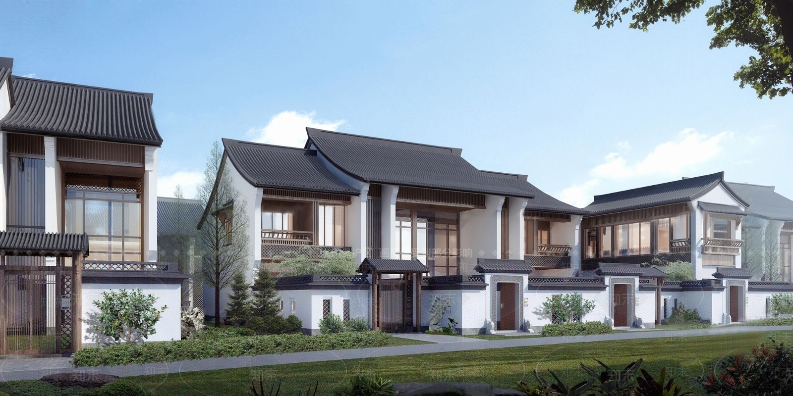 中式别墅3D模型下载【ID:168947119】