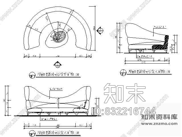 图块/节点夜总会D吧沙发详图cad施工图下载【ID:832216744】