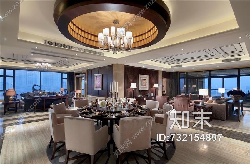 别墅公寓丨后现代奢华风格丨CAD施工图+实景照片施工图下载【ID:732154897】