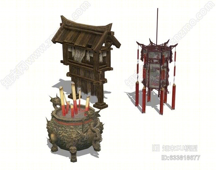 其他雕塑SU模型草图