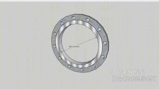 法兰300mmSU模型下载【ID:424395497】