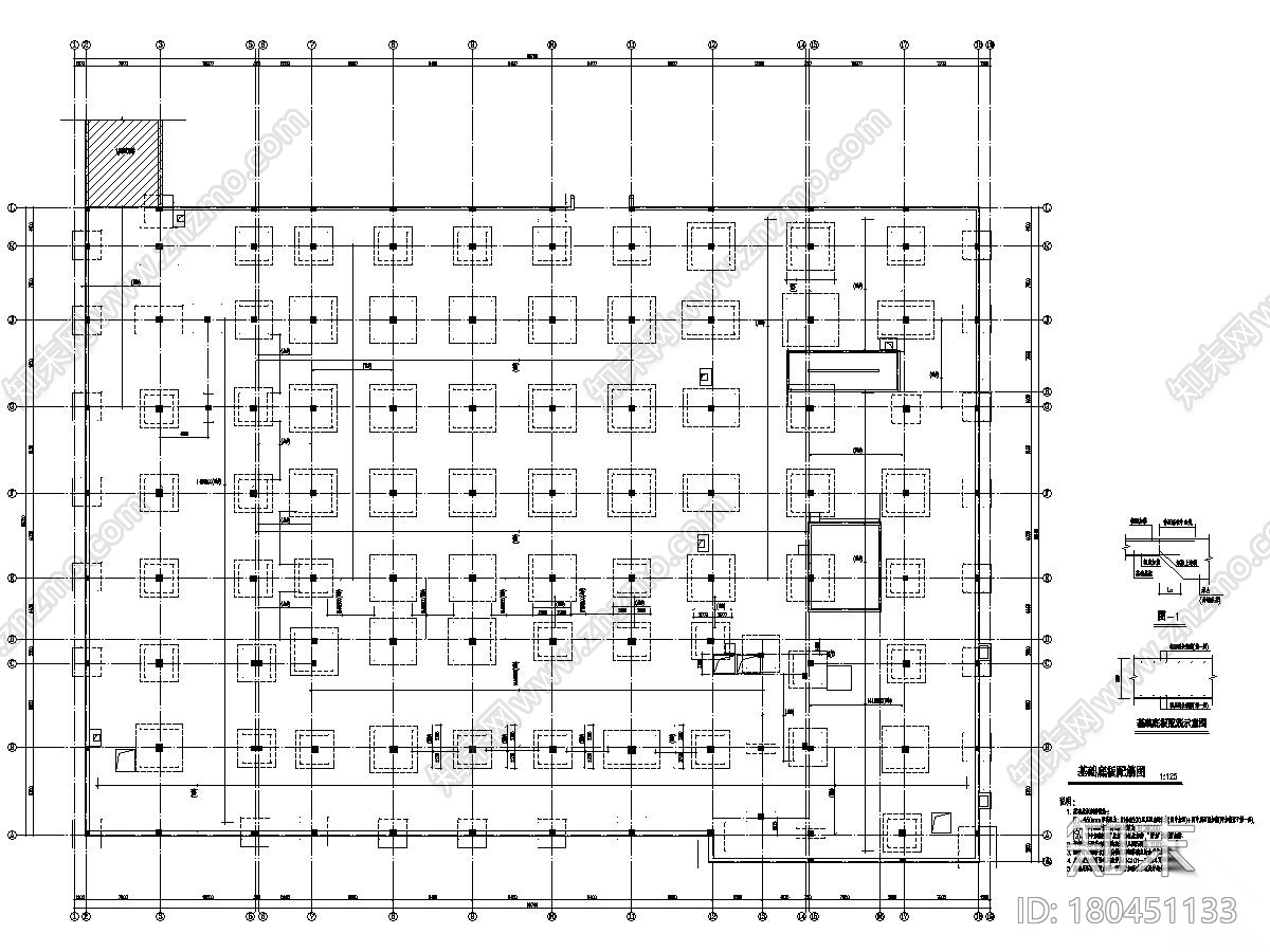 地上五层框架结构cad施工图下载【ID:180451133】