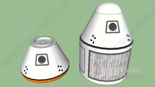 SpaceX灵感飞船SU模型下载【ID:926062125】