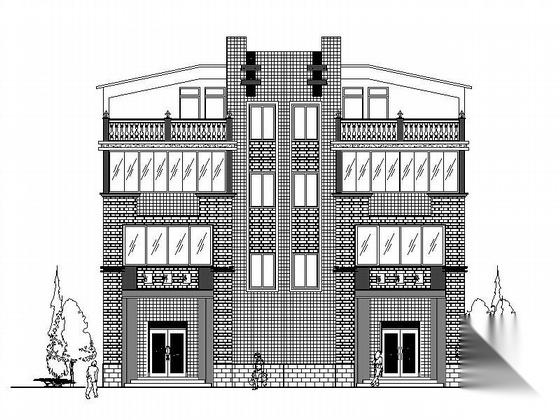 某农村受灾户安置房建筑设计施工图cad施工图下载【ID:149798143】