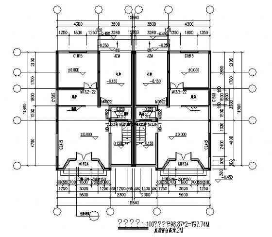 某农村受灾户安置房建筑设计施工图cad施工图下载【ID:149798143】