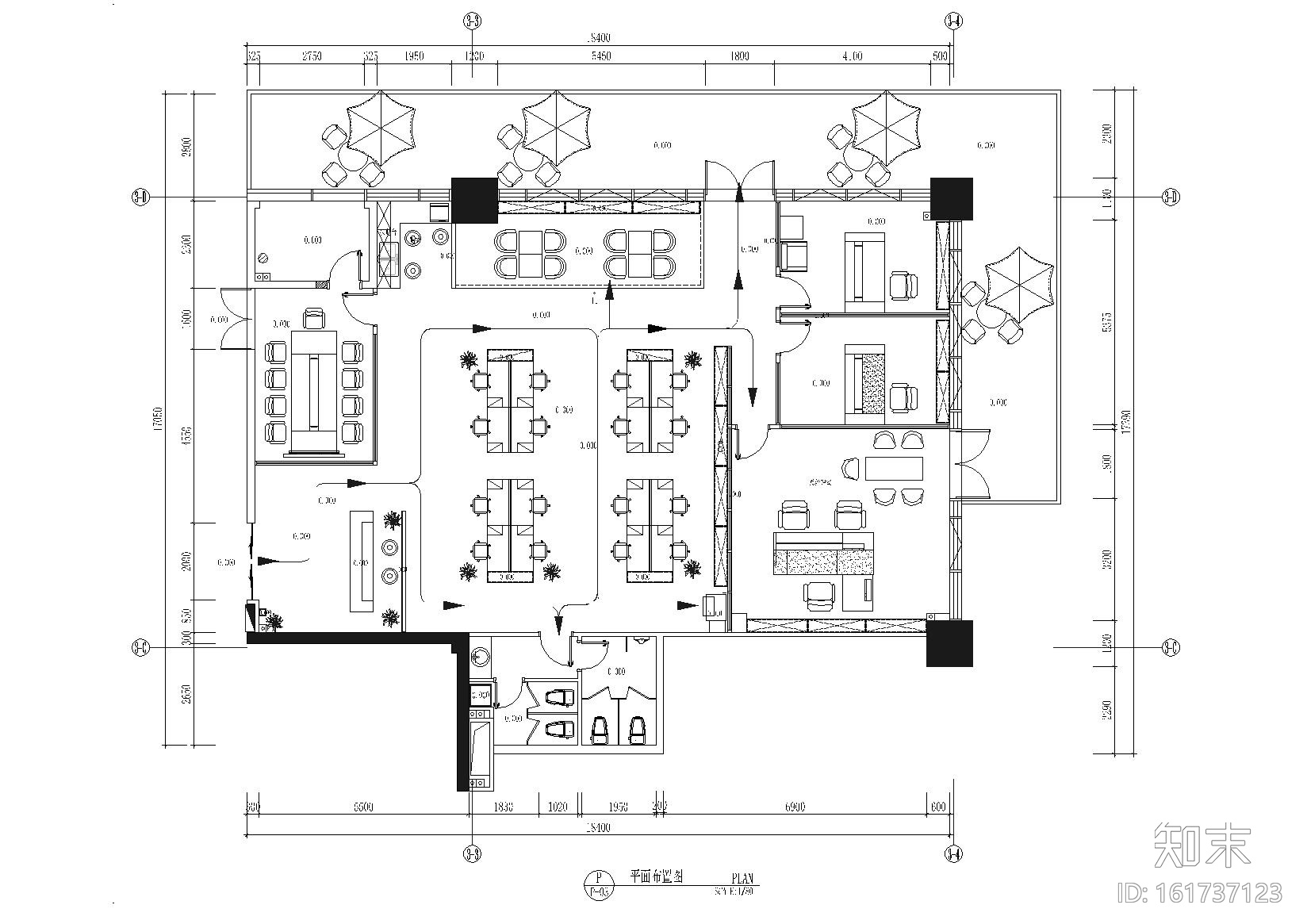 [广东]东莞市德高装饰有限公司办公室施工图施工图下载【ID:161737123】